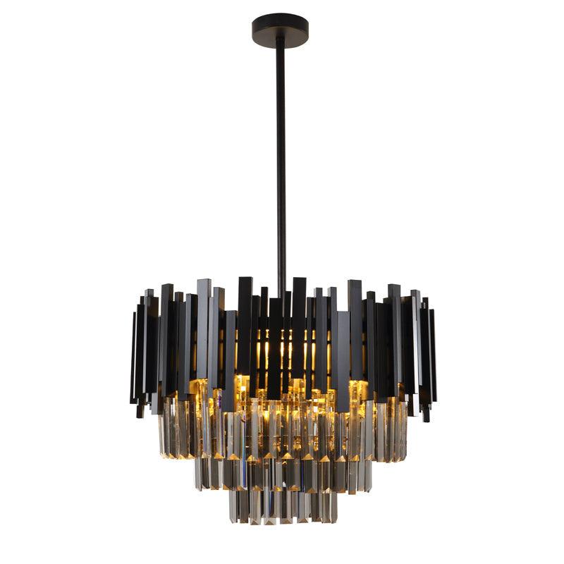 Black matte store chandelier