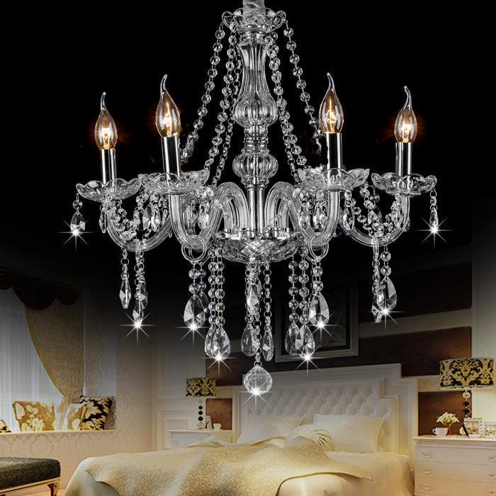 Maria Teresa Crystal Pendant Chandelier - 4 Light Chrome Crystal - V&M IMPORTS Australia