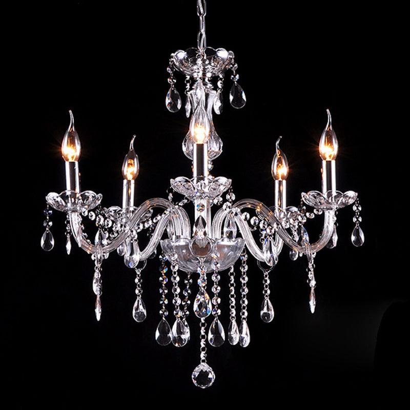 Maria Teresa Crystal Pendant Chandelier - 6 Light Chrome Crystal - V&M IMPORTS Australia