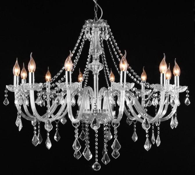 Maria Teresa Crystal Pendant Chandelier - 12 Light Chrome Crystal - V&M IMPORTS Australia