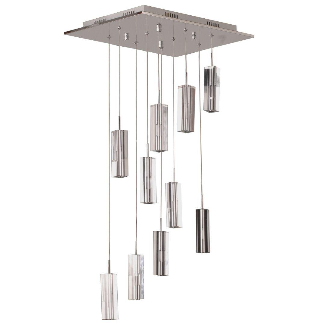 CUBO 10 Light Clear Square Crystal Pendant Lights - V&M IMPORTS Australia