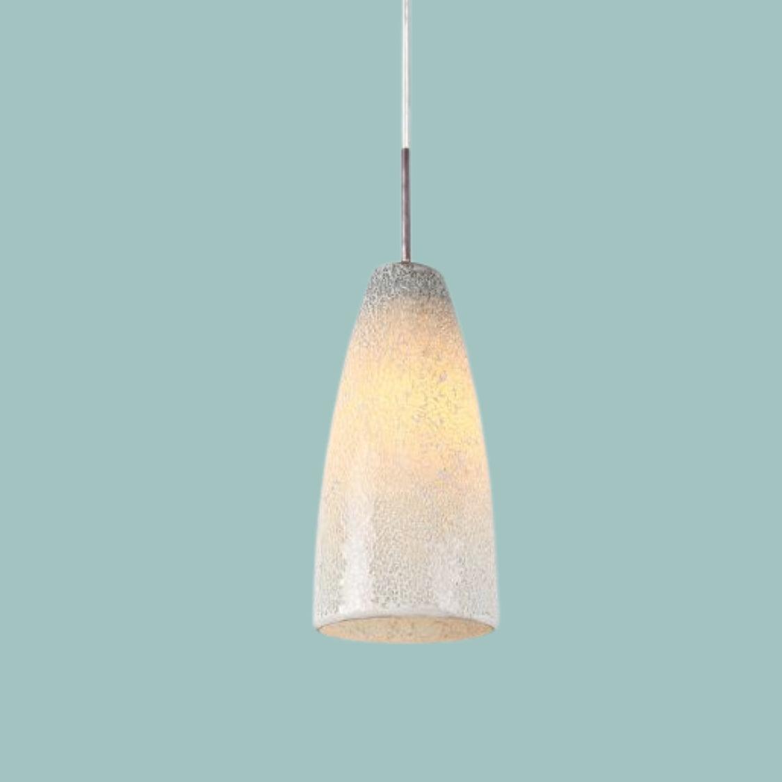 Duomo Pendants - Duomo White Crackled Glass Pendant - V&M IMPORTS Australia