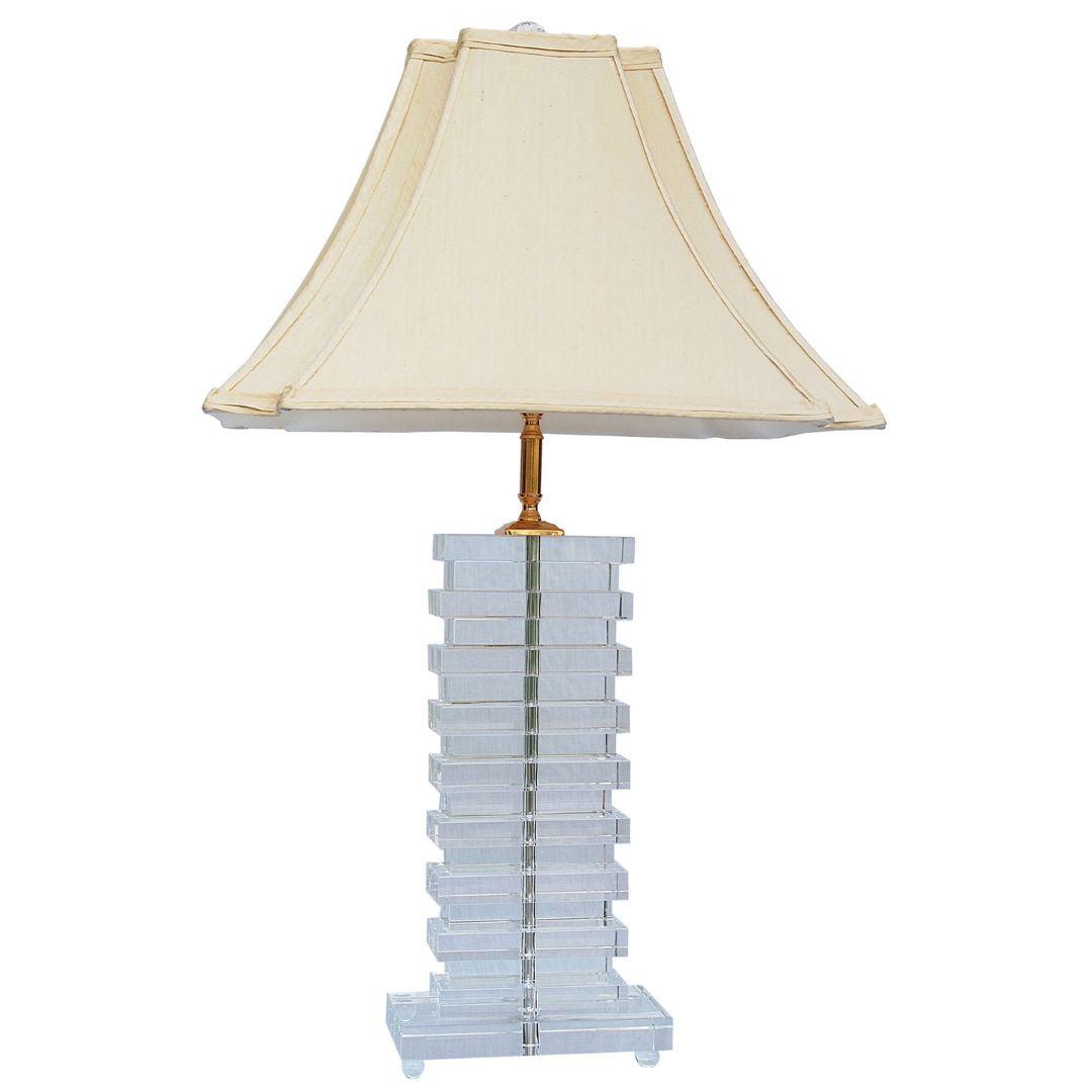 FONTANTA - Hard Polished Lead Crystal Table Lamp - V&M IMPORTS Australia