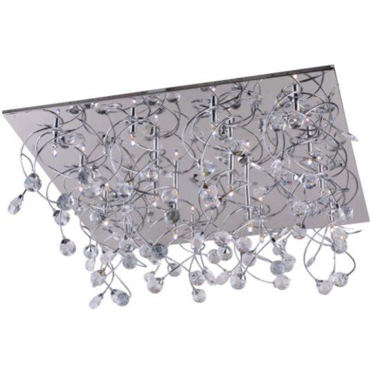 Katie Square Flush Mount Chandelier - Chrome - Large - V&M IMPORTS Australia