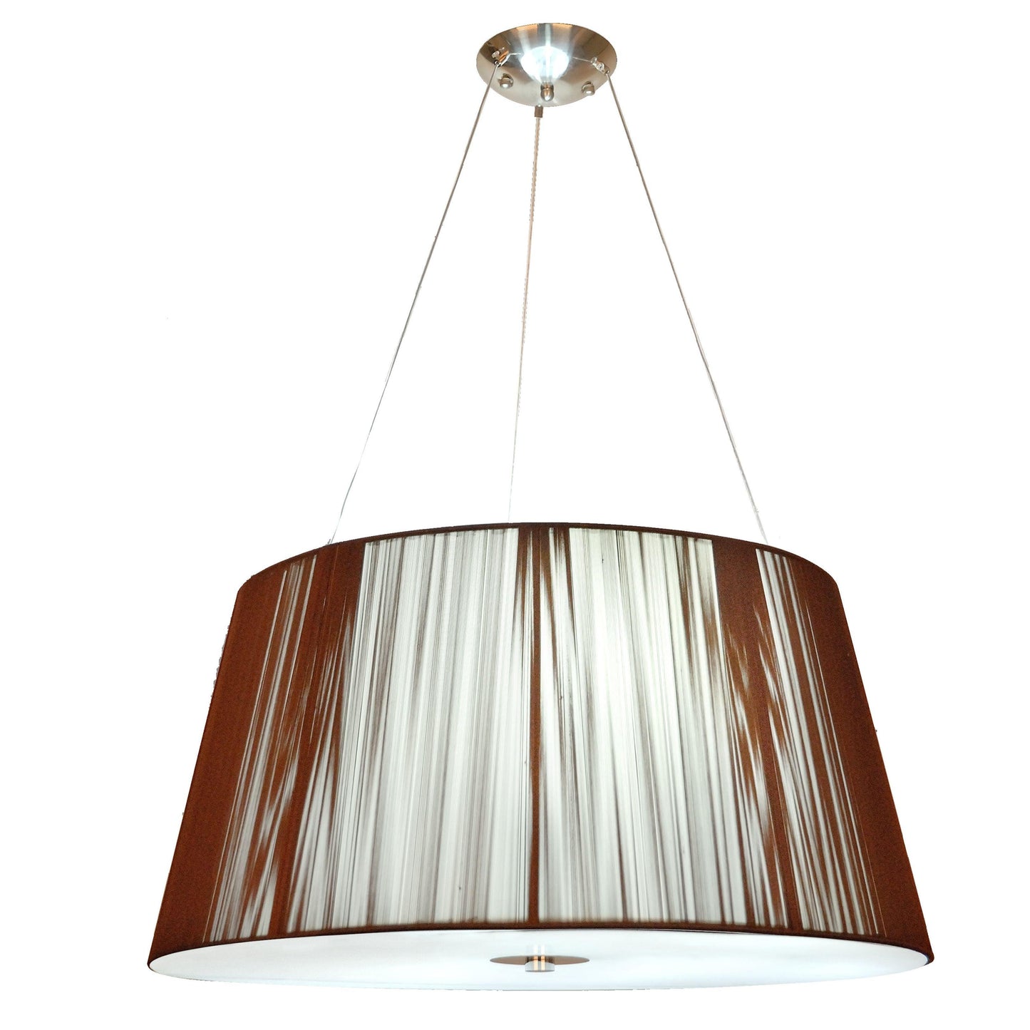 Paolo 60cm 3 Light Chocolate Brown Drum Pendant - V&M IMPORTS Australia