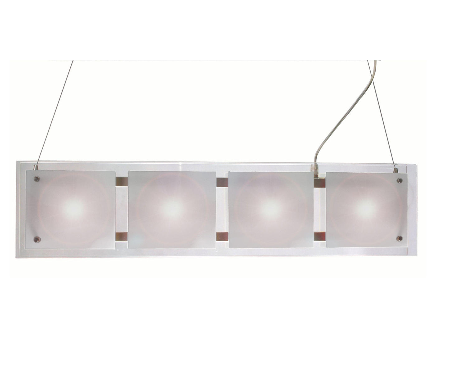 PANEL 4 Light Halogen Rectangle Glass Pendant - V&M IMPORTS Australia