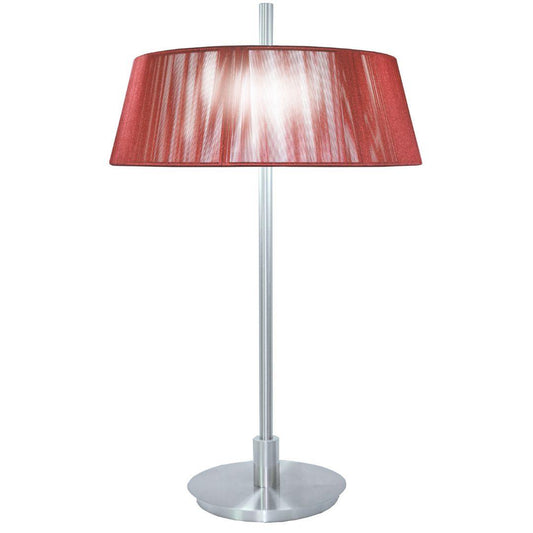 Paolo 2 Light Silk String Shade Table Lamp Red Shade - V&M IMPORTS Australia