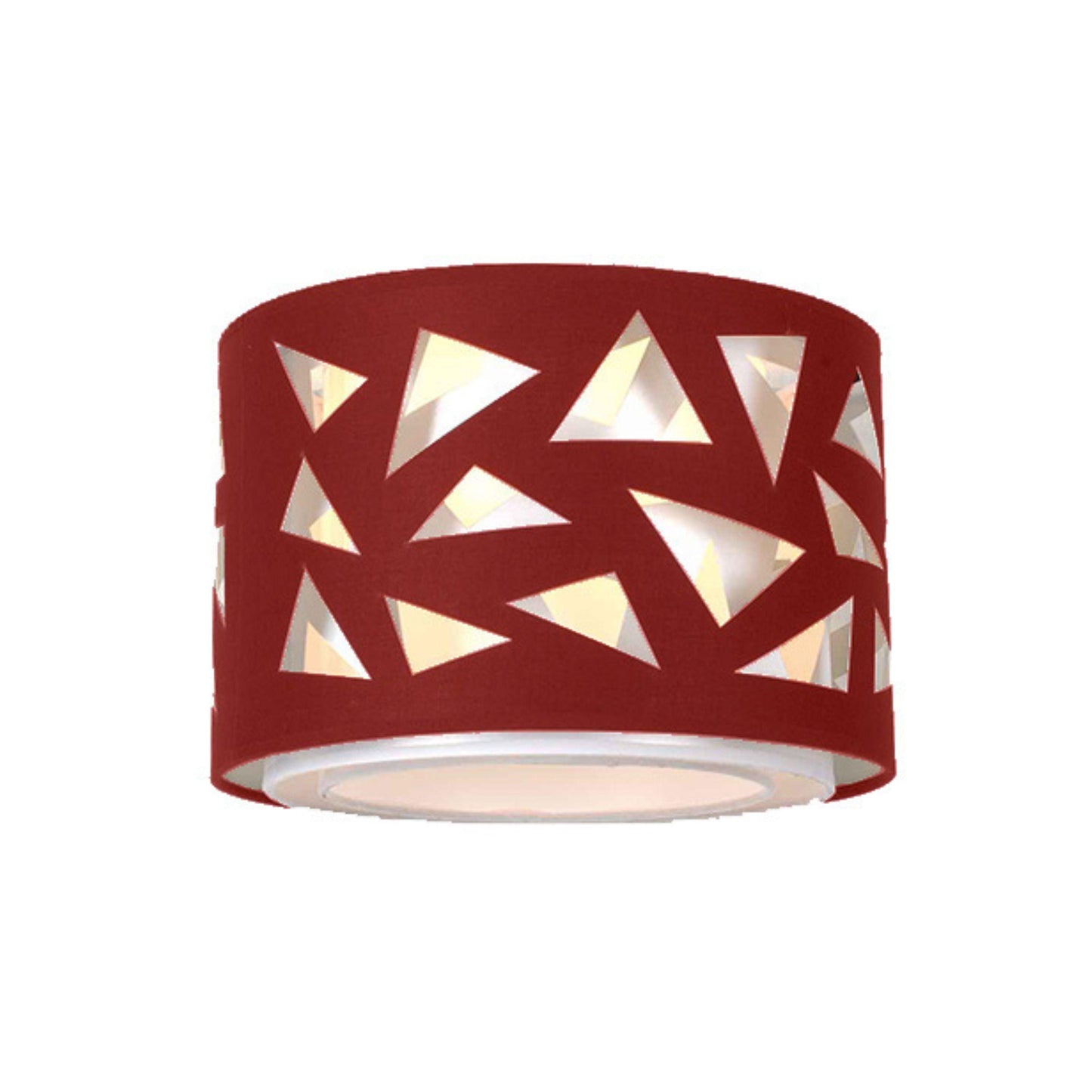 ALDO 30cm DIY Plum Red Cut Fabric Drum shade pendant CLEARANCE - V&M IMPORTS Australia