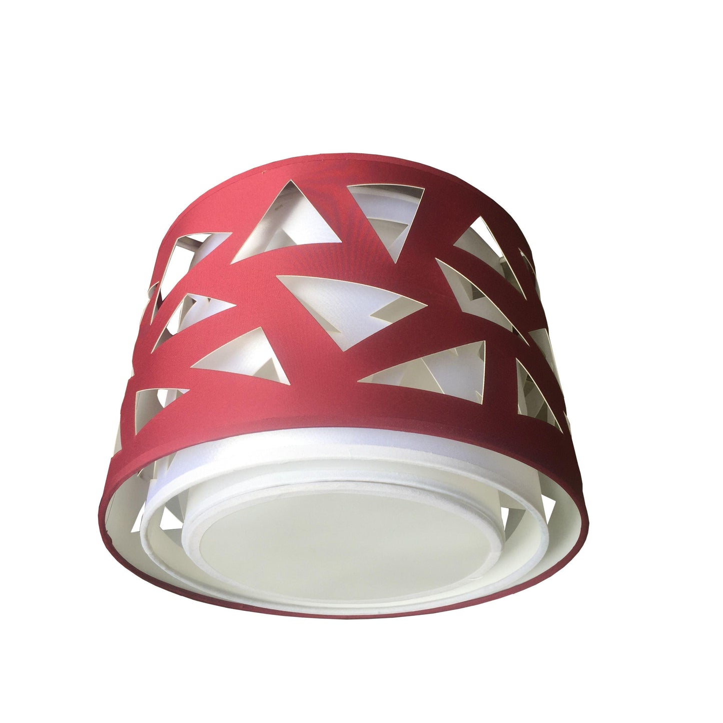 ALDO 30cm DIY Plum Red Cut Fabric Drum shade pendant CLEARANCE - V&M IMPORTS Australia