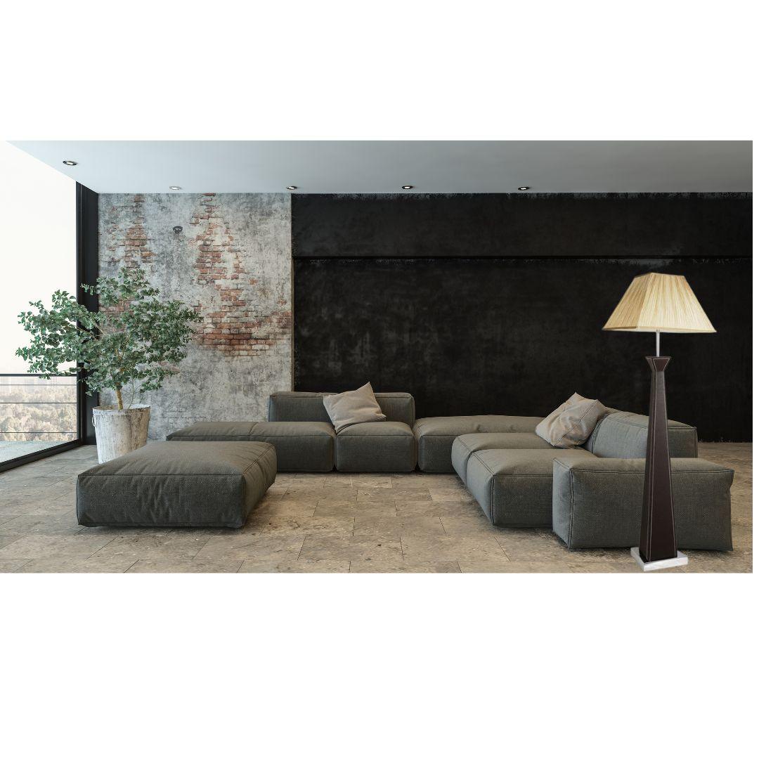 Archer Faux Leather Floor Lamp - V&M IMPORTS Australia