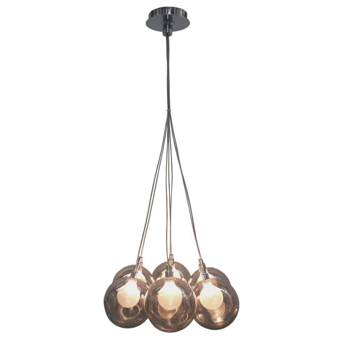 BOCCI - Replica Modern Glass Pendants - 7 Light Cluster - Grey Chrome - V&M IMPORTS Australia