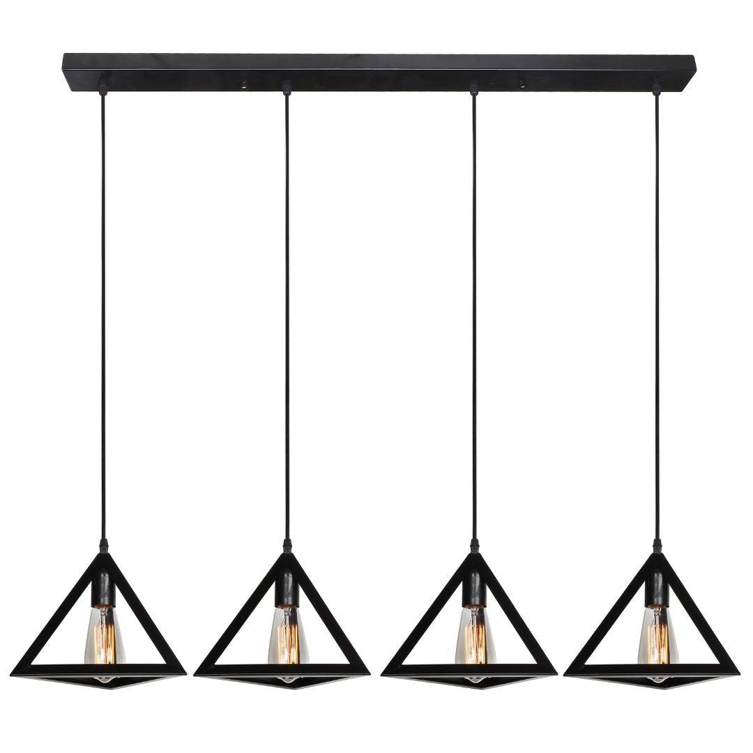 EQUATOR - Vintage Triangle Pendant - EQUATOR - 4 Light Pendant - V&M IMPORTS Australia