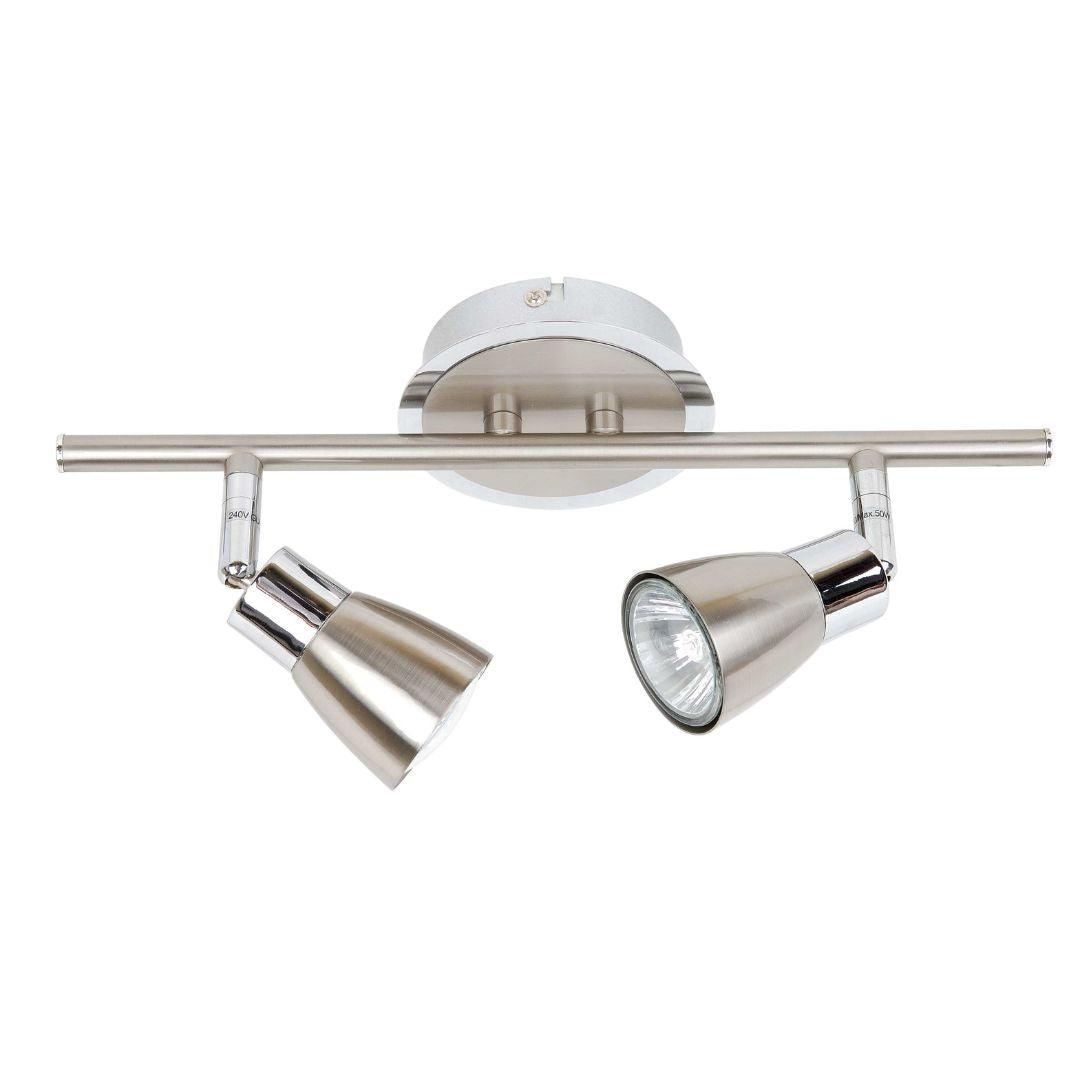 KELSO  2 Light Bar Brushed Chrome Spotlight - V&M IMPORTS Australia