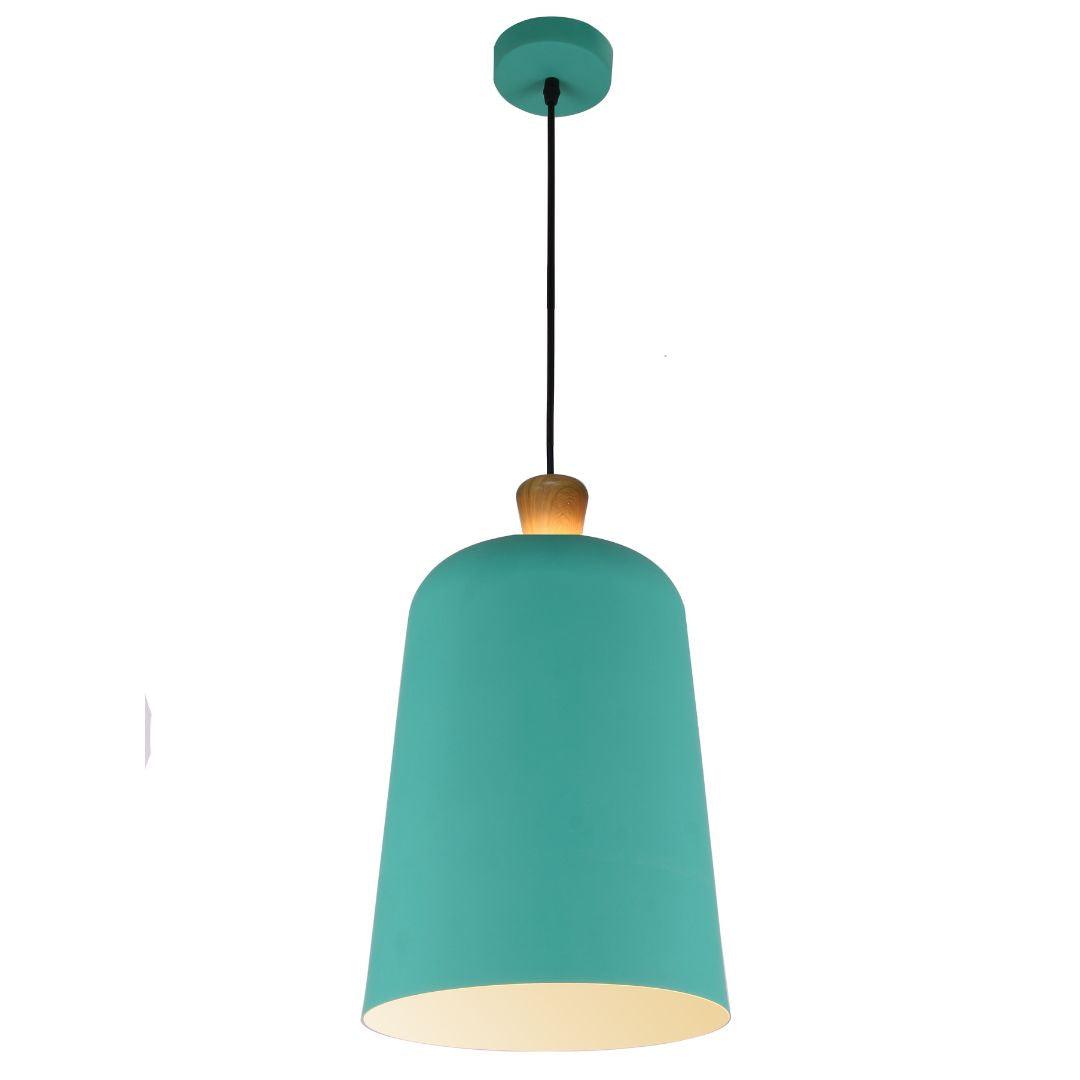 MELO - Open Top Oak - Metal Shade Pendant - Duck Egg Green - V&M IMPORTS Australia