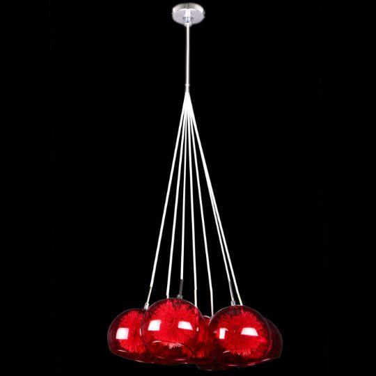 METEOR - 7 Light - Cluster Pendant - Red - V&M IMPORTS Australia