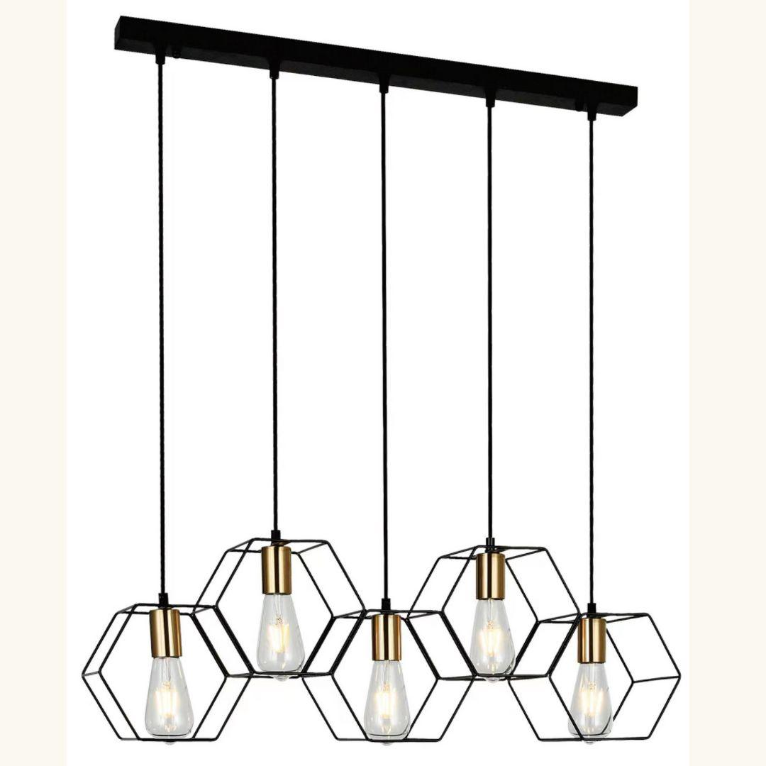 OCTO Matte Black Pendant Light - 5 Light ** New Arrival ** - V&M IMPORTS Australia