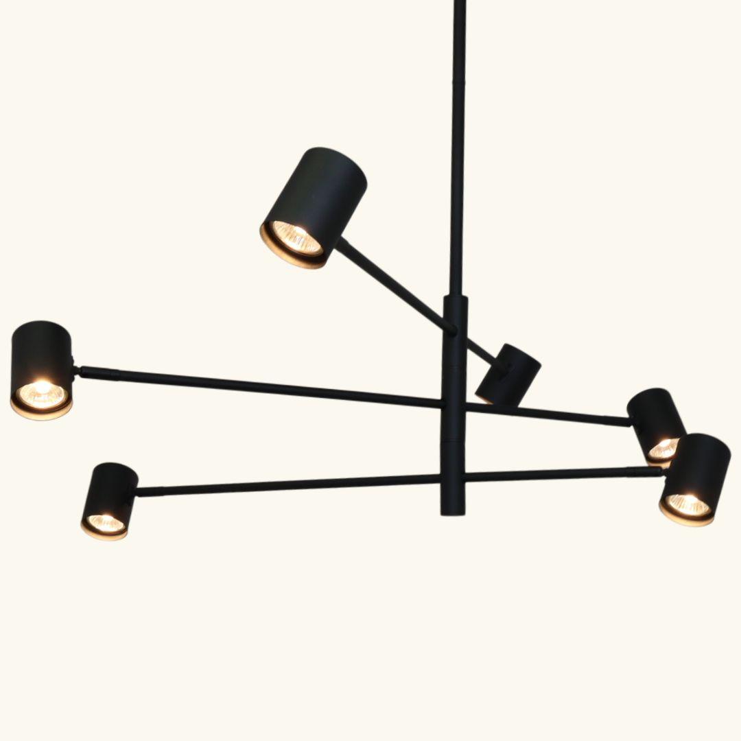 PELO Matte Black Pendant Light - 6 Light ** New Arrival ** - V&M IMPORTS Australia