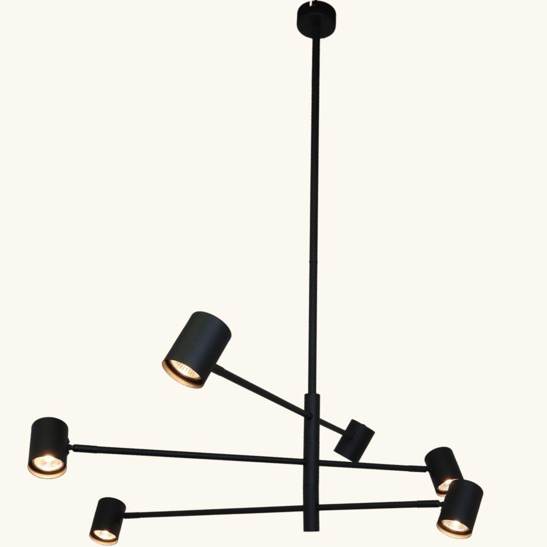 PELO Matte Black Pendant Light - 6 Light ** New Arrival ** - V&M IMPORTS Australia