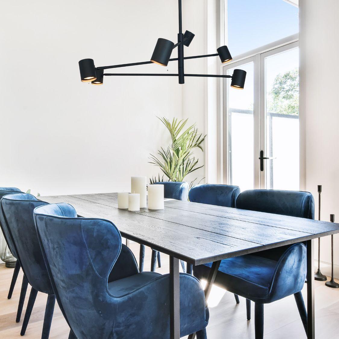 PELO Matte Black Pendant Light - 6 Light ** New Arrival ** - V&M IMPORTS Australia
