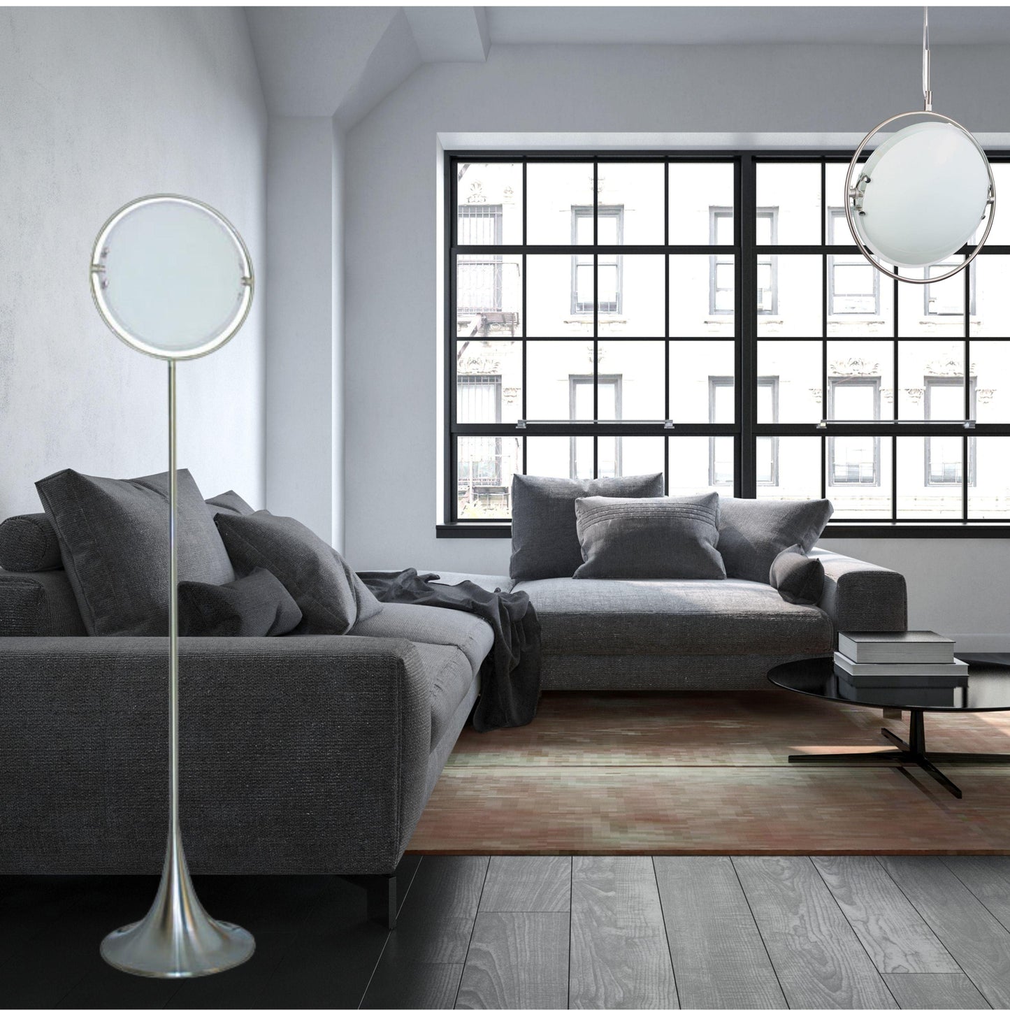 Solar 55cm 2 Light Round Glass Adjustable Pendant - V&M IMPORTS Australia