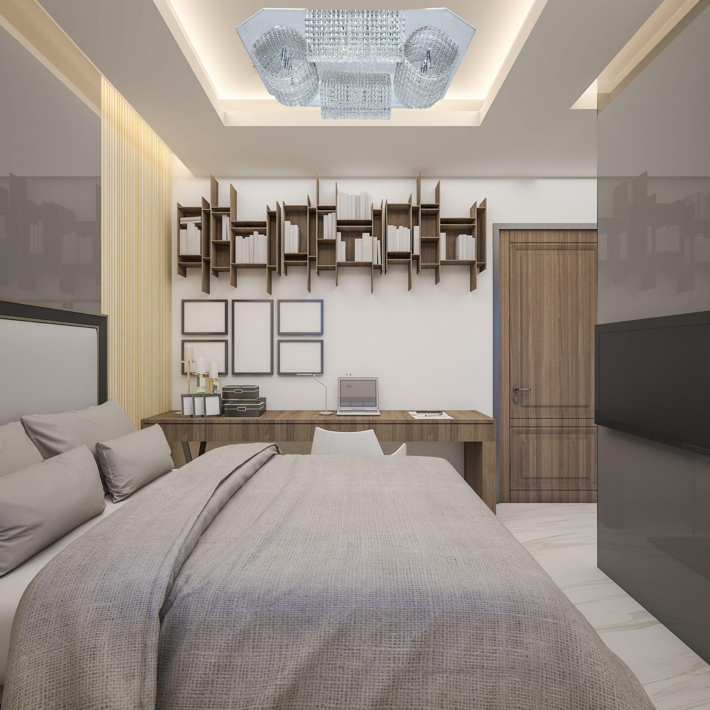 Tunnel 60cm Crystal Flush Chandelier - V&M IMPORTS Australia