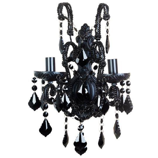 Venice Black Chic Crystal Wall Lamp Chandelier - 2 Light - V&M IMPORTS Australia