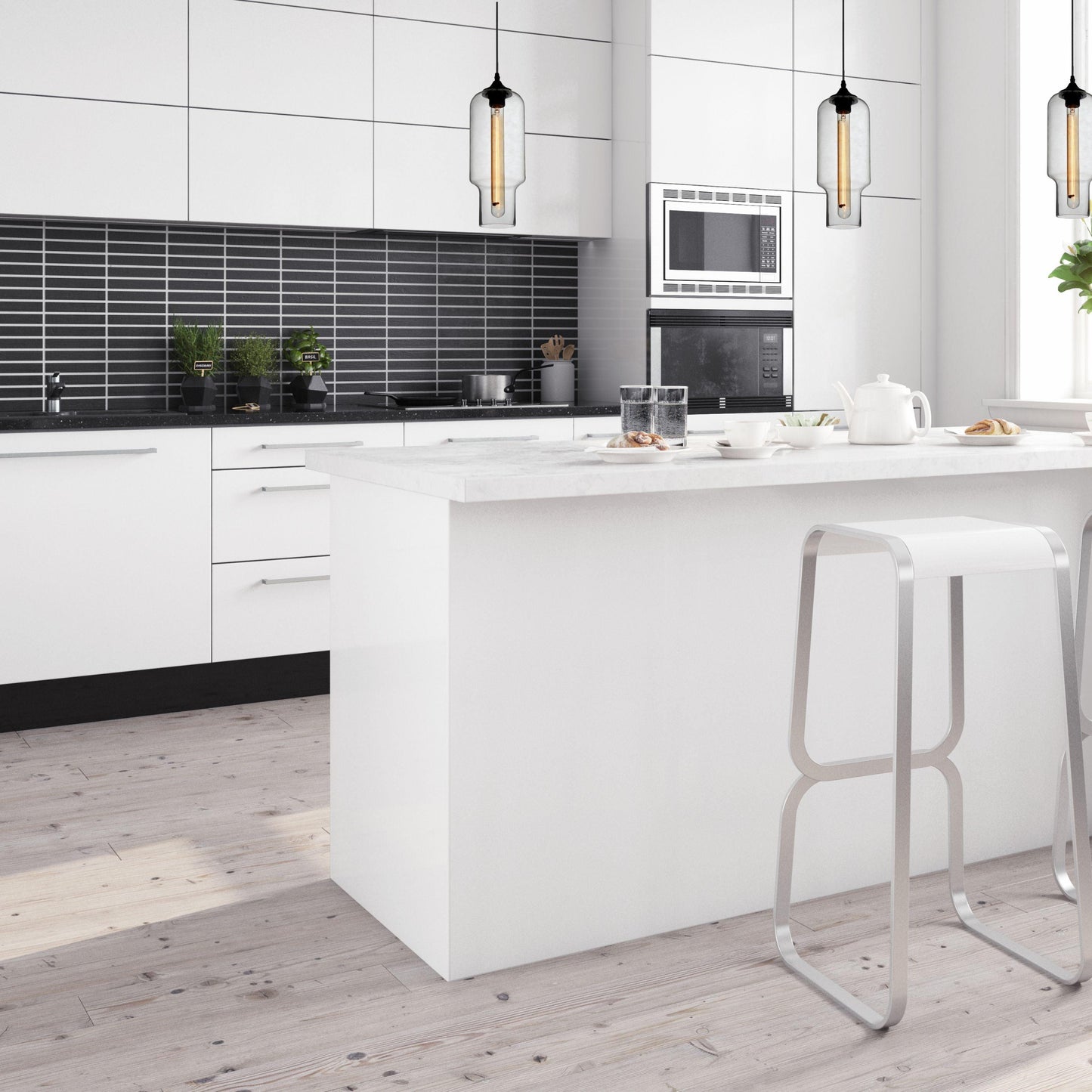 ZUCCA - Vintage Industrial Glass Pendants - Replica Jeremy Pyles - Clear - V&M IMPORTS Australia