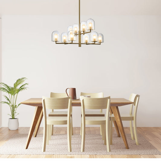 EURO Satin Brass LED Pendant Light - 10 Light ** New Arrival **