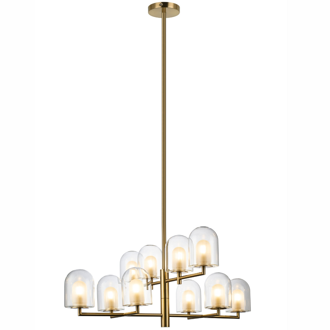 EURO Satin Brass LED Pendant Light - 10 Light ** New Arrival **