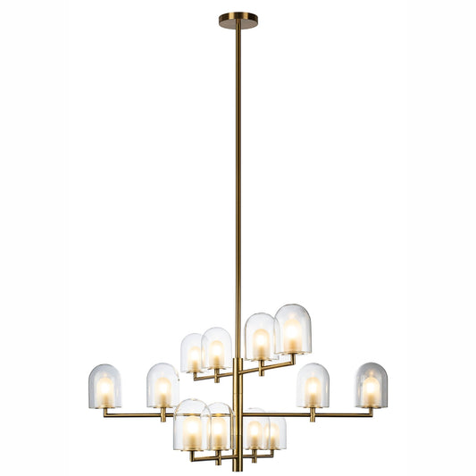 EURO Satin Brass LED Pendant Light - 12 Light ** New Arrival **