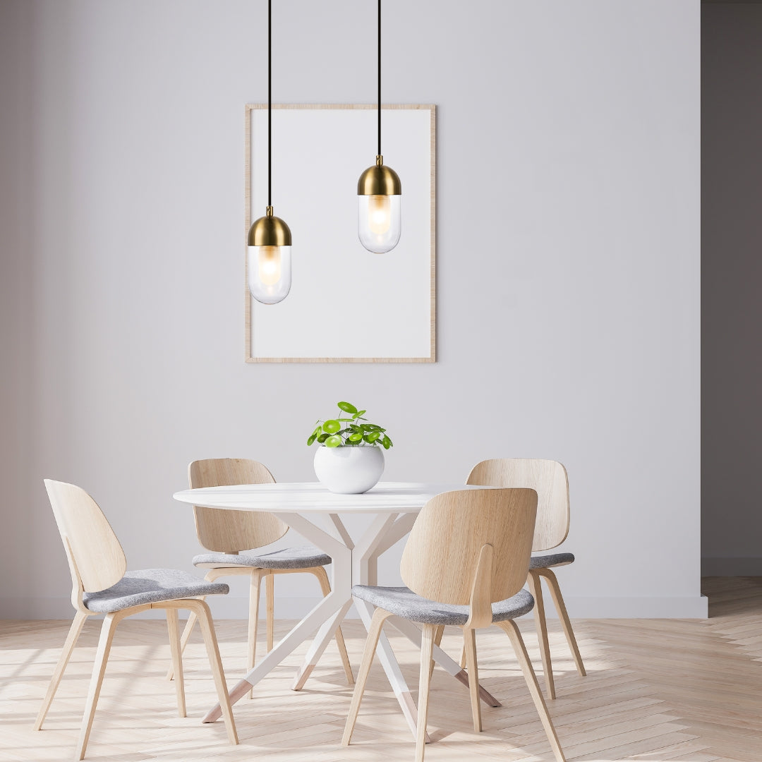 EURO Satin Brass LED Pendant Light - 1 Light ** New Arrival **