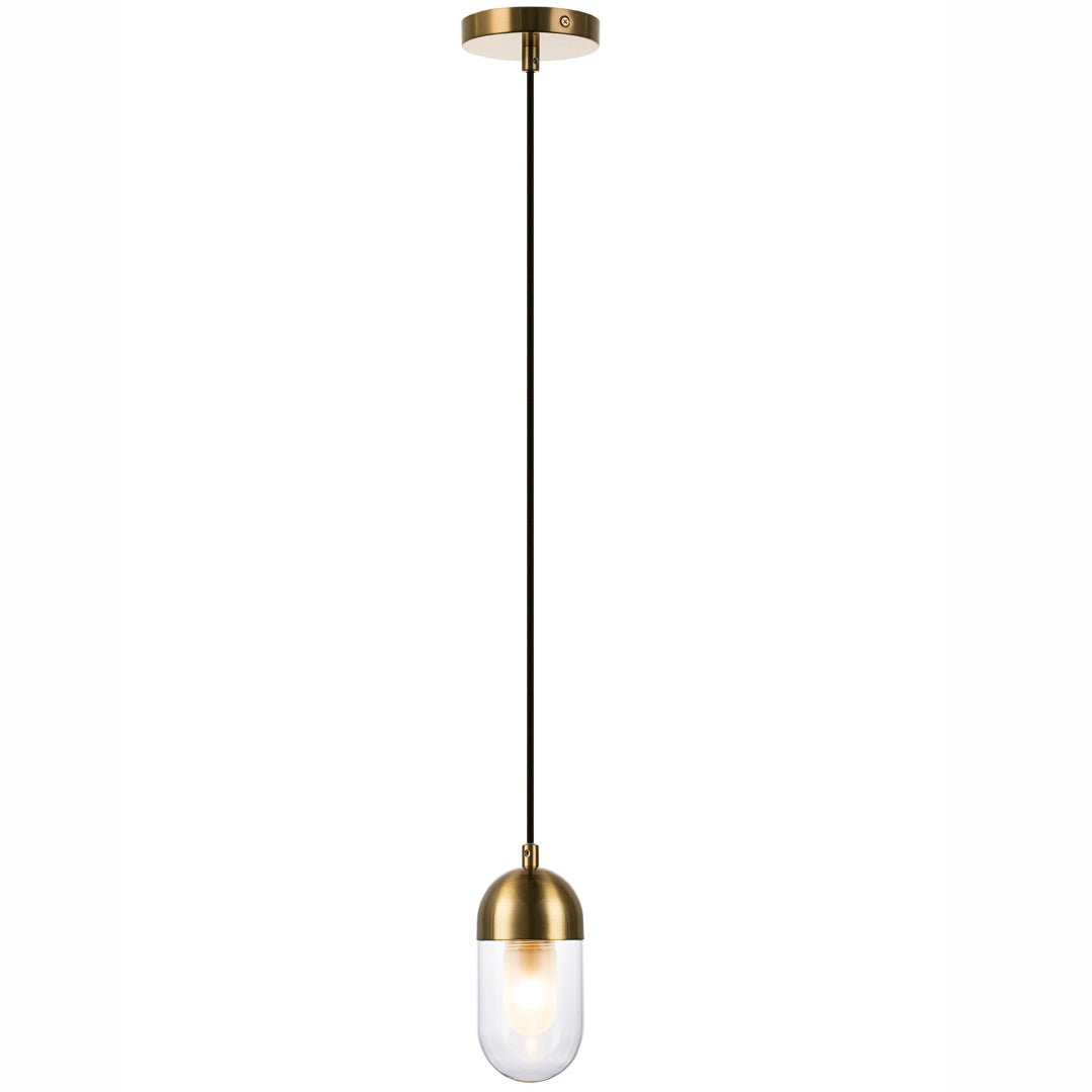 EURO Satin Brass LED Pendant Light - 1 Light ** New Arrival **