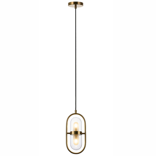 EURO Satin Brass LED Pendant Light - 2 Light ** New Arrival **