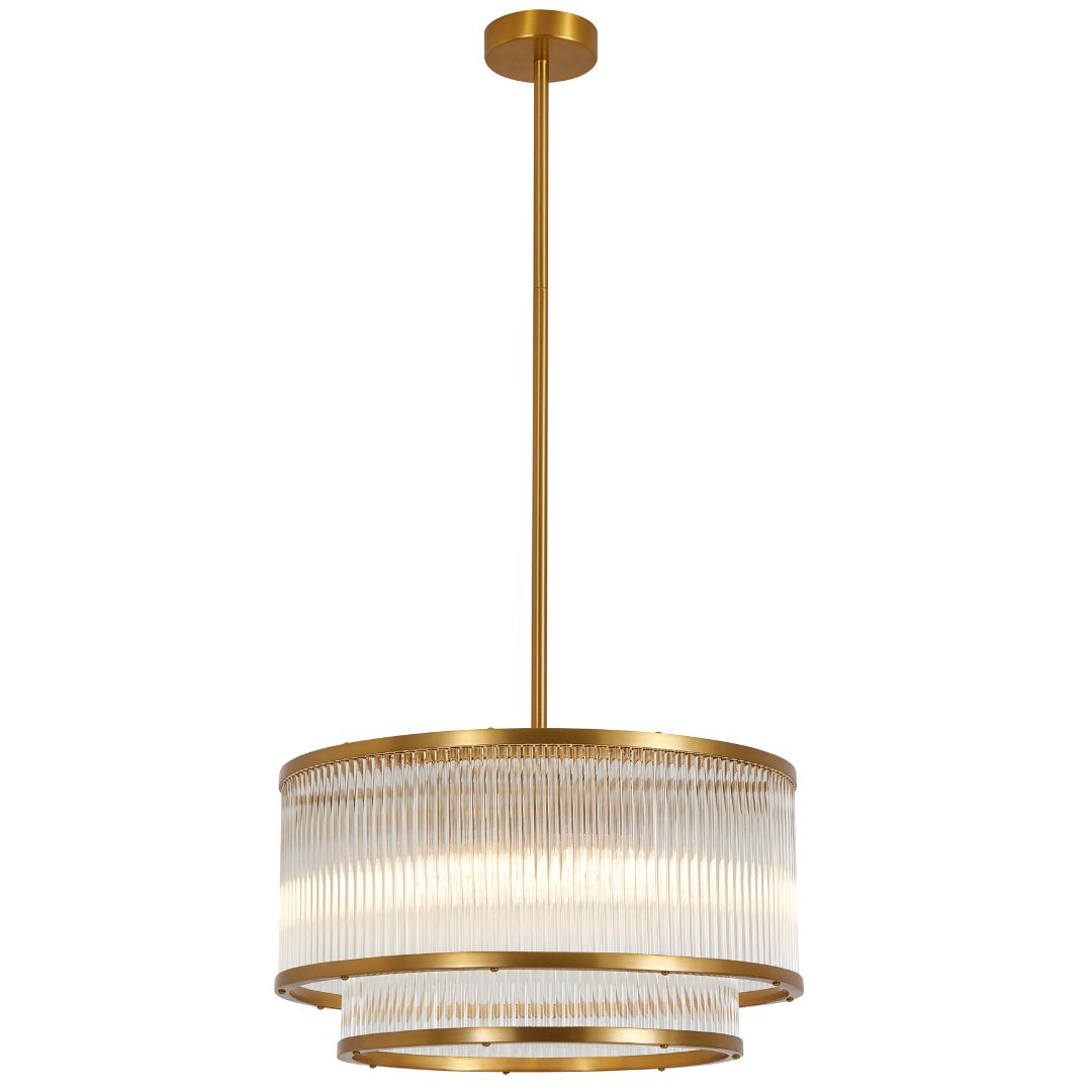 CREMONA ROUND PENDANT LIGHT SATIN BRASS **New Arrival**