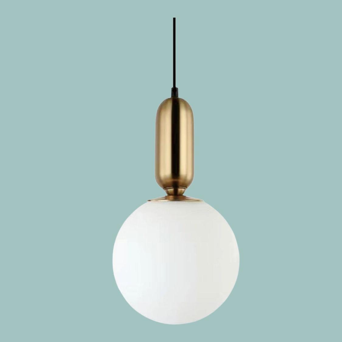 DECO Satin Brass 20cm Opal Glass Pendant Light ** New Arrival ** - in2 Lighting Australia