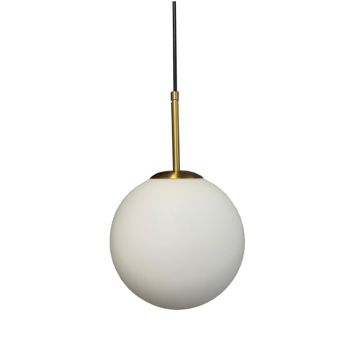 DECO Satin Brass 30cm Opal Glass Pendant Light ** New Arrival ** - in2 Lighting Australia