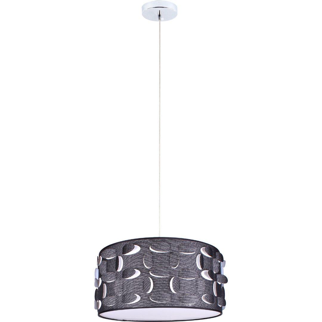 Buko 50cm Black Fabric Drum Pendant - V&M IMPORTS Australia