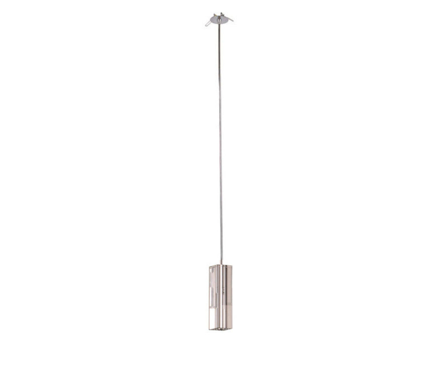 Cubo 1 Light Hard Polished Crystal Low Voltage Pendant - V&M IMPORTS Australia