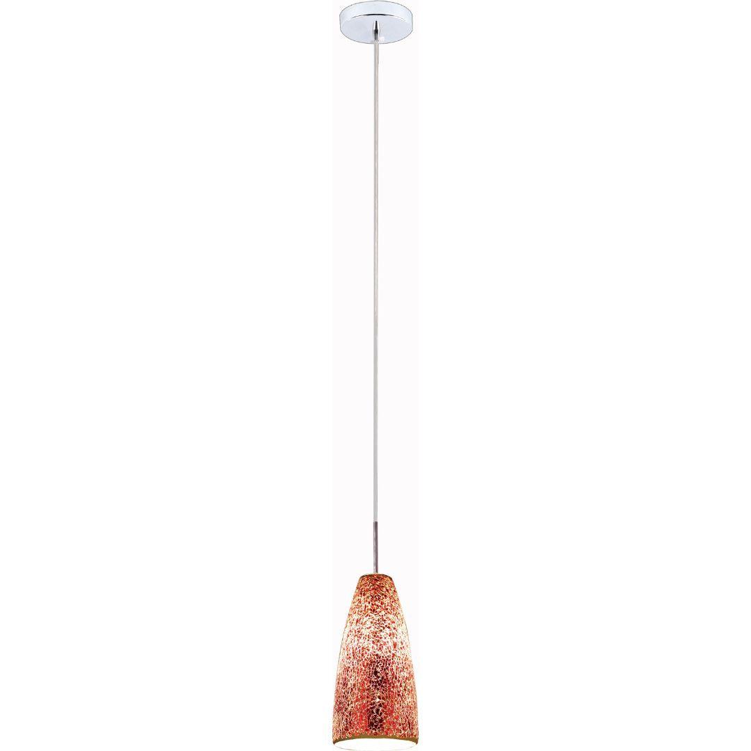 Duomo Pendants - Duomo Red Crackled Glass Pendant - V&M IMPORTS Australia