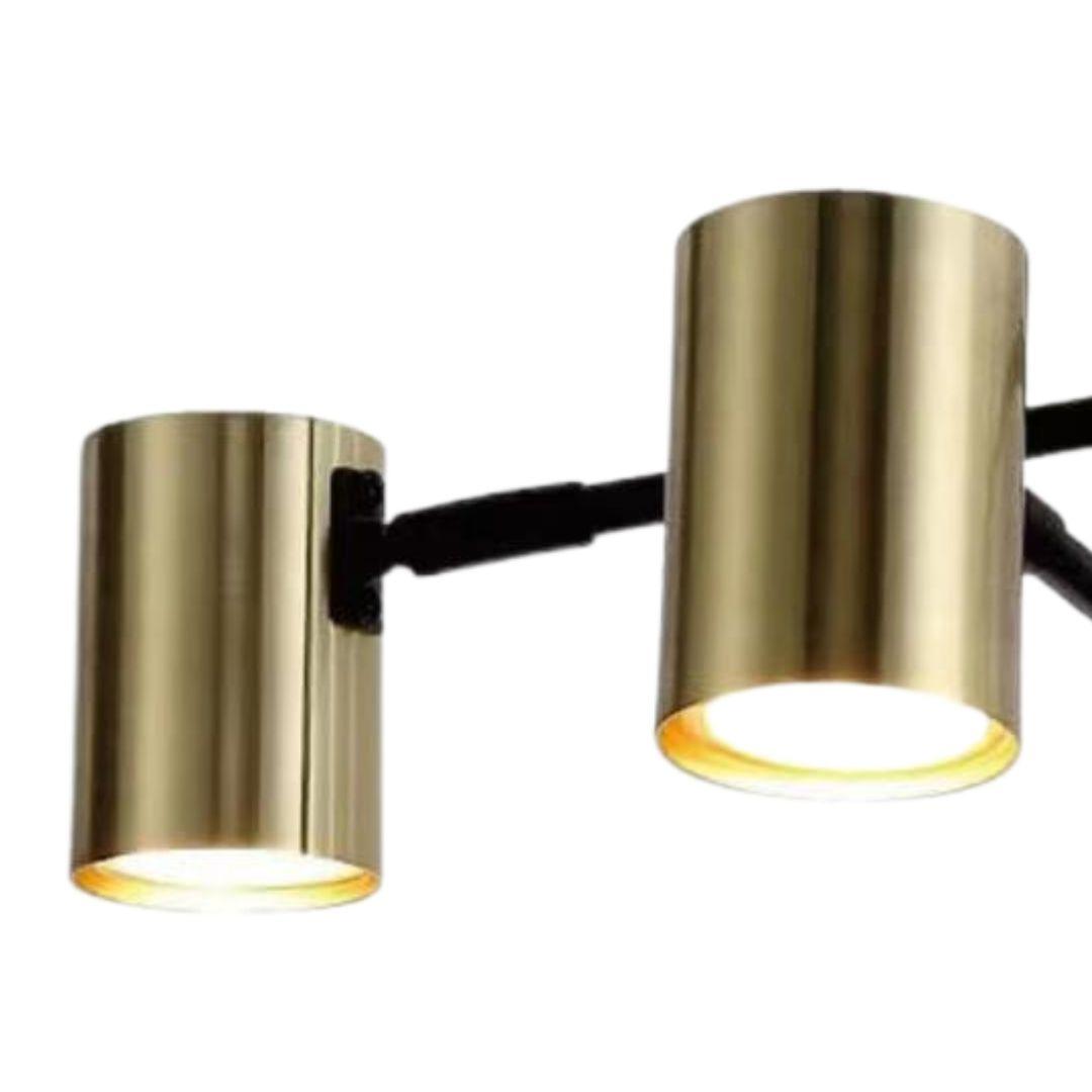 PELO Matte Black and Satin Brass Pendant Light - 6 Light ** New Arrival ** - V&M IMPORTS Australia