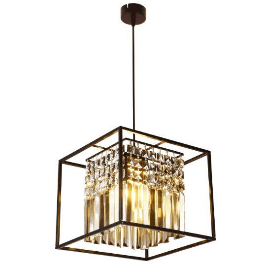 Tael Crystal Pendants - Matt Black - 1 Light Small - V&M IMPORTS Australia