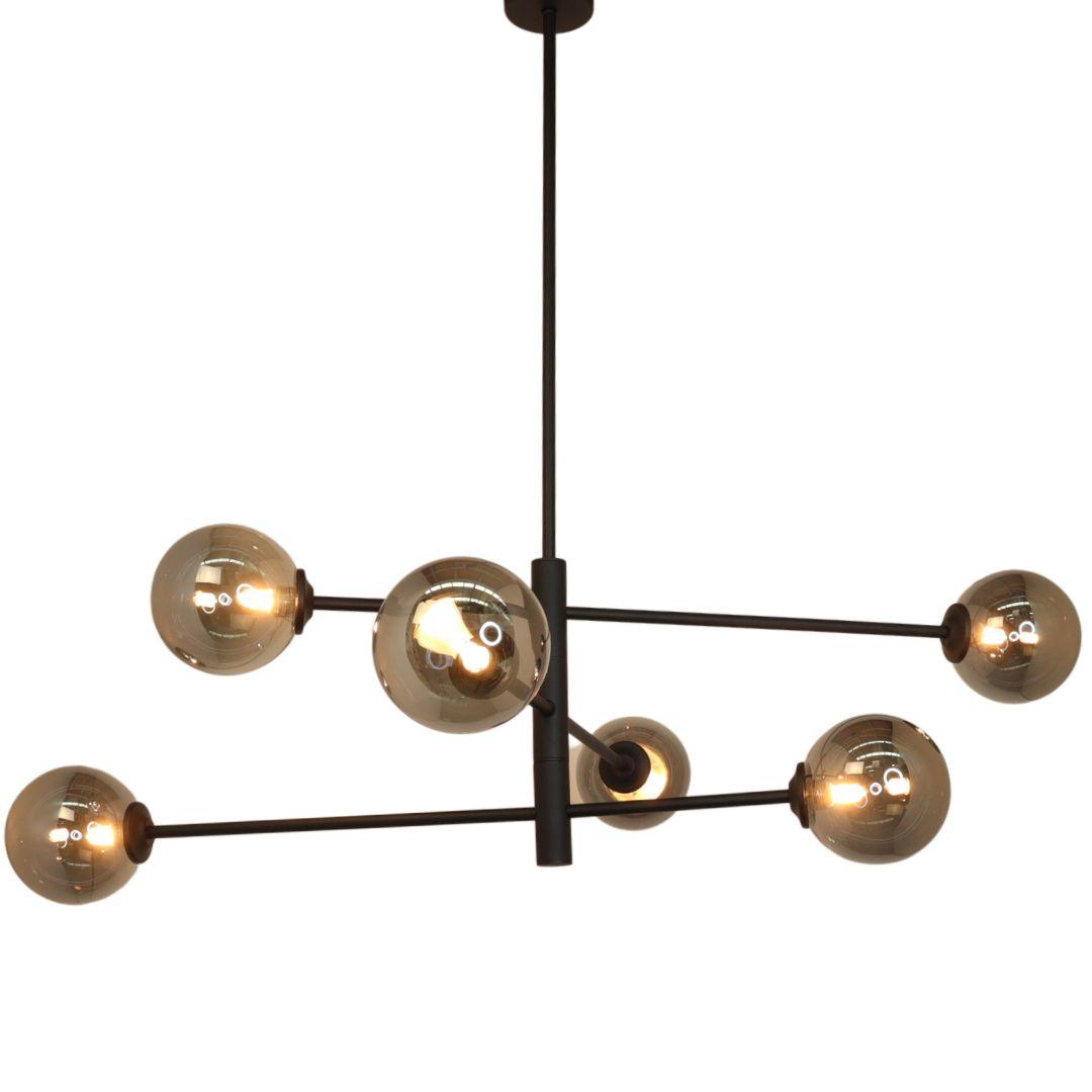 ORBIT Matte Black Pendant Light - 6 Light ** New Arrival ** - V&M IMPORTS Australia