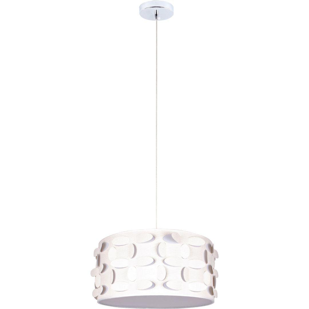 Buko 40cm White Fabric Drum Pendant Light - V&M IMPORTS Australia