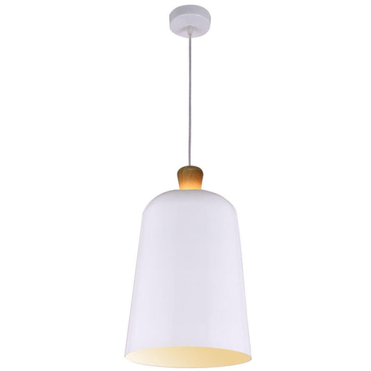 MELO - Open Top Oak - Metal Shade Pendant - White - V&M IMPORTS Australia