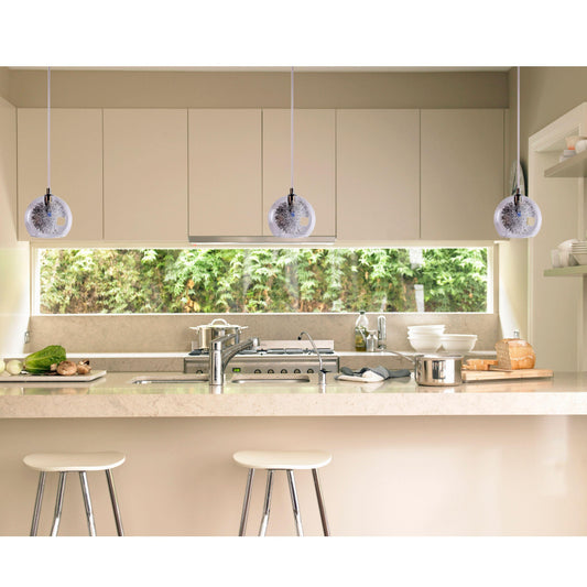 METEOR - Glass Pendant Range - Clear - Rod - V&M IMPORTS Australia