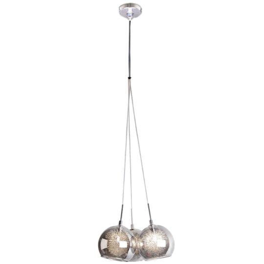 METEOR - 3 Light - Cluster Pendant - Grey / Chrome - V&M IMPORTS Australia