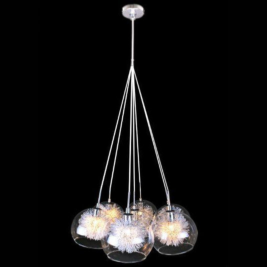 METEOR - 7 Light - Cluster Pendant - Clear Glass - V&M IMPORTS Australia