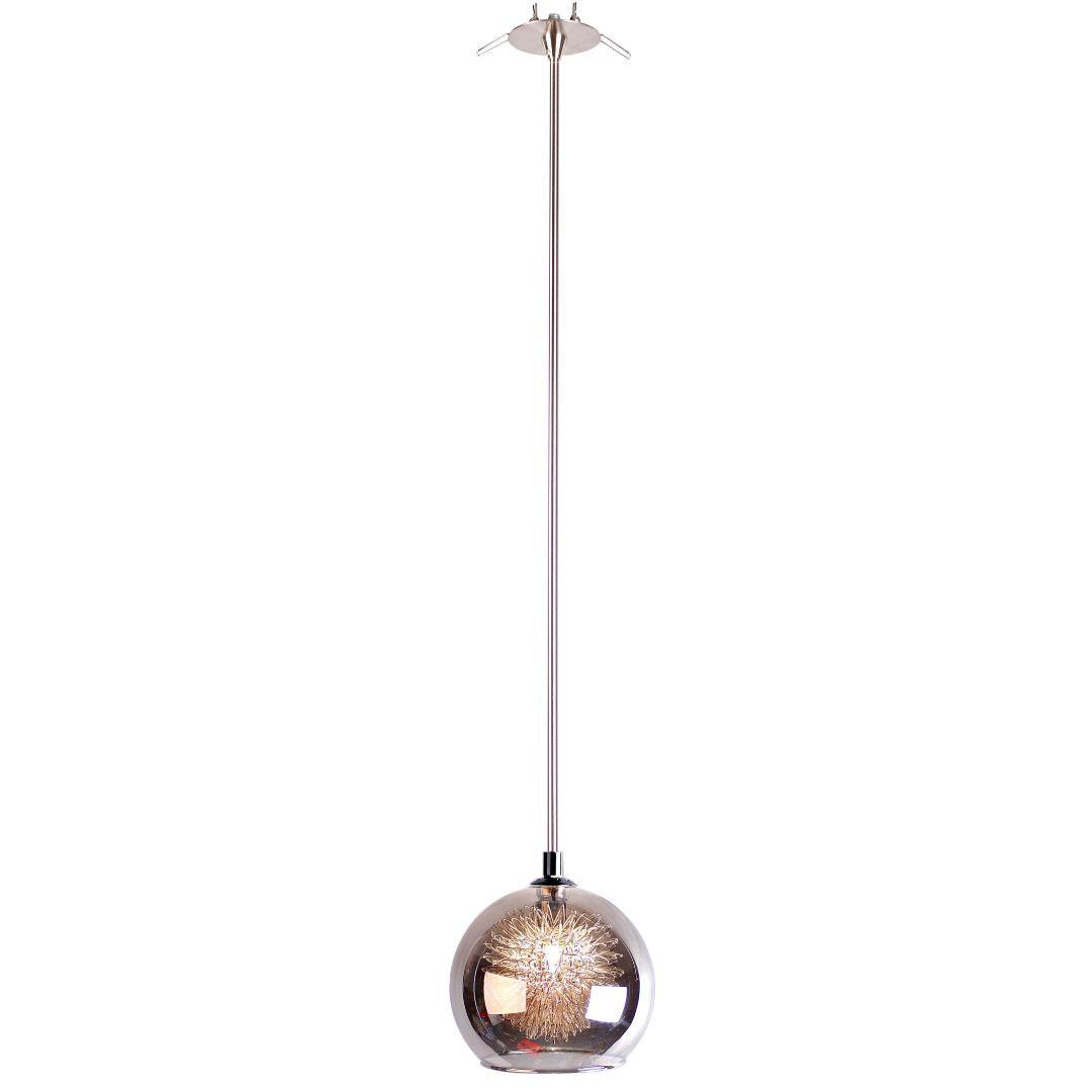 METEOR - Glass Pendant Range - Grey / Chrome - Rod - V&M IMPORTS Australia