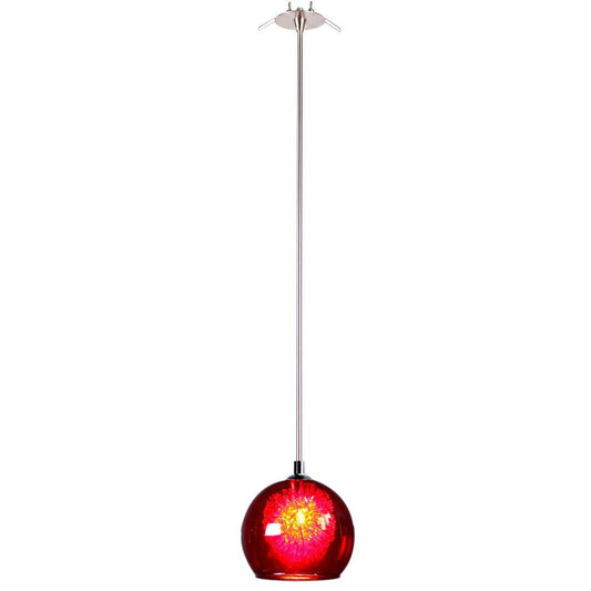 METEOR - Glass Pendant Range - Red - Rod - V&M IMPORTS Australia