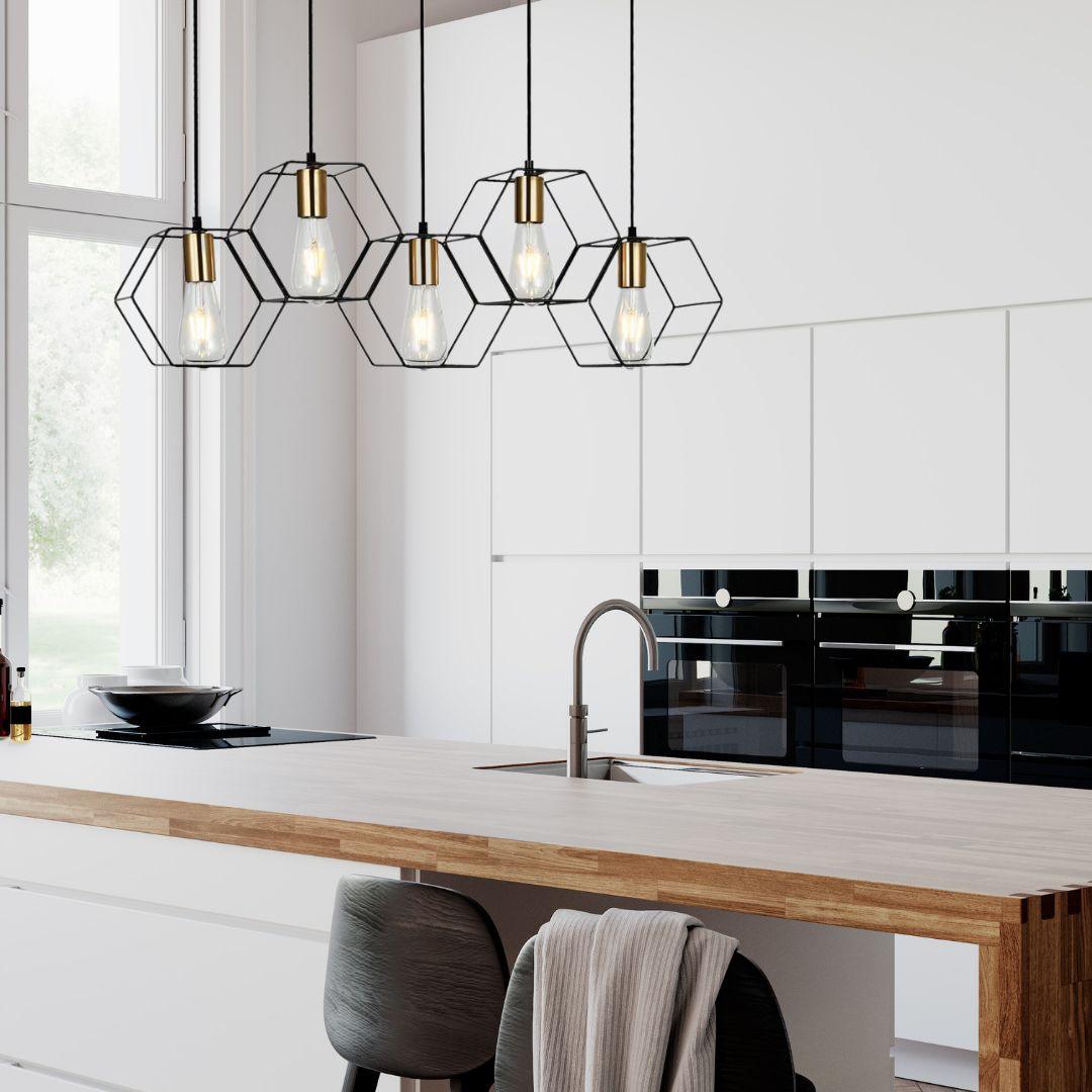 OCTO Matte Black Pendant Light - 5 Light ** New Arrival ** - V&M IMPORTS Australia